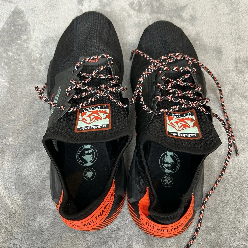 Adidas NMD_R1 V2 Black Solar Red Sneakers Men's Size 10 Athletic‎ Running Shoes